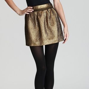 Never worn! Perfect condition! DVF Gold Mini Skirt Size 2